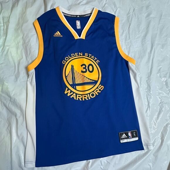 Steph Curry #30 Golden State Warriors Adidas NBA Basketball Jersey Size Large - Picture 2 of 8